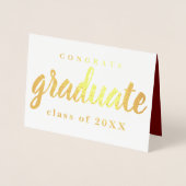 Félicitations Carte d'accueil pour feuille de fin  (Devant)