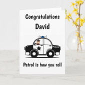 Félicitations / Carte d'anniversaire pour le polic (Fleur jaune)