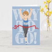 Félicitations Carte de coureur (Fleur jaune)