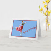 Félicitations carte de danse Considérant (Fleur jaune)