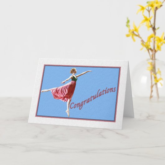 Félicitations carte de danse Considérant (Fleur jaune)