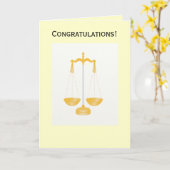 Félicitations carte de droit (Fleur jaune)