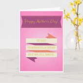 "Félicitations" Carte de fête des mères (Fleur jaune)