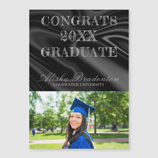 Félicitations Carte de Graduation Magnétique Mince (Devant)