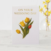 Félicitations Carte de Mariage Fleurs de Tulipe (Fleur jaune)