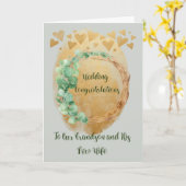 Félicitations Carte de Mariage Petit-fils & Nouvel (Fleur jaune)