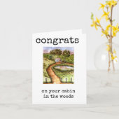 Félicitations, carte de pendaison de crémaillère a (Fleur jaune)