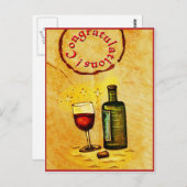 Félicitations ! carte de vin (Devant / Derrière)