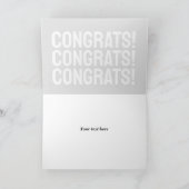 Félicitations ! Carte de voeux de félicitations mo (Intérieur)