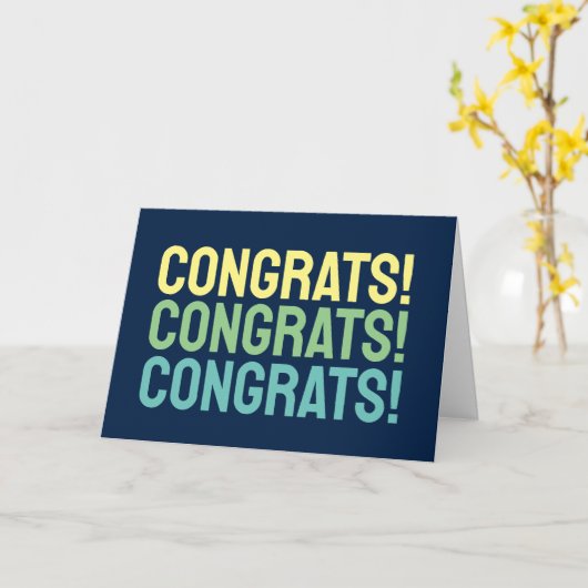 Félicitations ! Carte de voeux de félicitations mo (Fleur jaune)