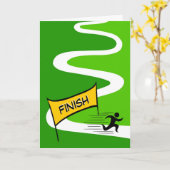 Félicitations/ Carte de voeux de marathon (Fleur jaune)