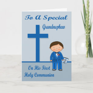 Félicitations Carte de voeux de première communion