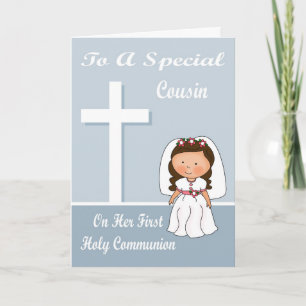 Félicitations Carte de voeux de première communion