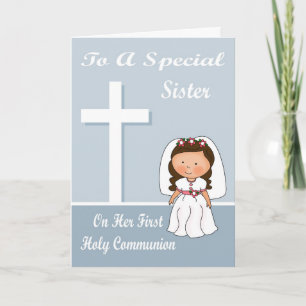 Félicitations Carte de voeux de première communion