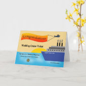 Félicitations Carte de voeux Mariage bateau de cro (Fleur jaune)