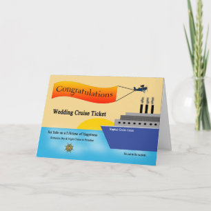 Félicitations Carte de voeux Mariage bateau de cro