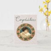 Félicitations Carte de voeux Nouveau bébé (Fleur jaune)