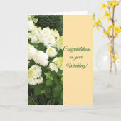 Félicitations, Carte de voeux pliée Mariage (Fleur jaune)