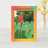 Félicitations Carte de voeux pliée par Jo Images (Fleur jaune)