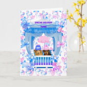 Félicitations Carte de voeux Twins (Fleur jaune)