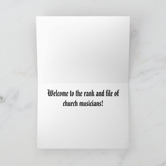 Félicitations carte d'orgue (Intérieur)