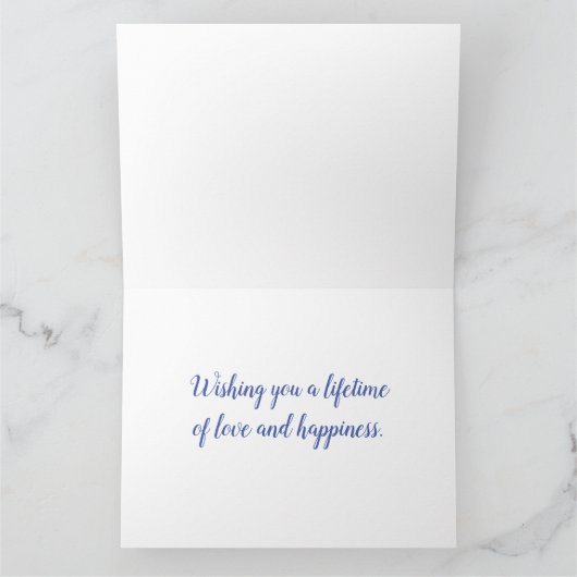 Félicitations Carte grand Mariage Rose personnalis (Intérieur)