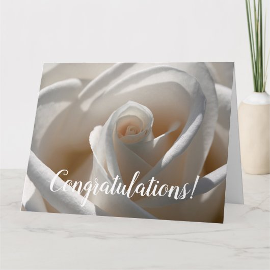 Félicitations Carte grand Mariage Rose personnalis (Devant)