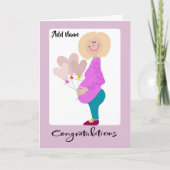 Félicitations carte mère attendue (Devant)