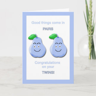 Félicitations Carte Twin Boys