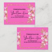 Félicitations cartes de baby shower. (Devant / Derrière)