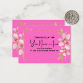 Félicitations cartes de baby shower. (Devant/Arrière en situation)