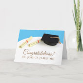 Félicitations Casquette et carte de graduation Scr (Devant)