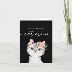 Félicitations Cat Maman Carte de voeux