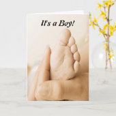 félicitations C'est un garçon ! Carte (Fleur jaune)