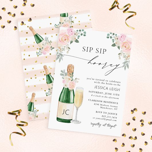 Félicitations Champagne Invitation de Réception de