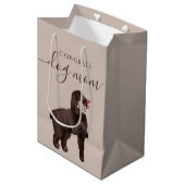 Félicitations Chien Maman Sac cadeau (Devant Angle)