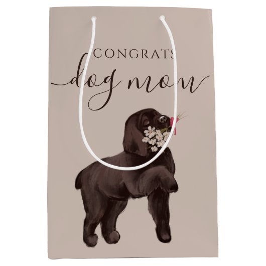Félicitations Chien Maman Sac cadeau (Devant)