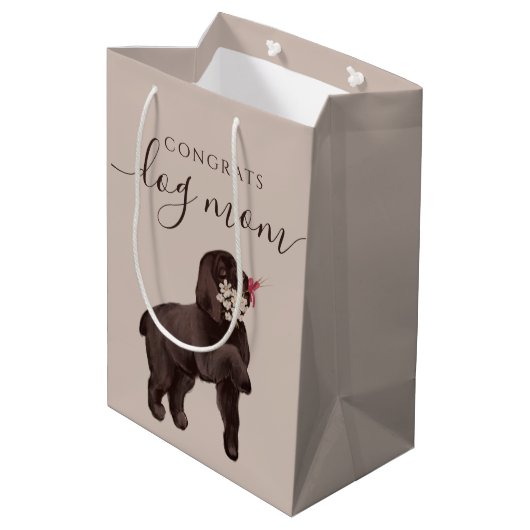 Félicitations Chien Maman Sac cadeau (Dos Angle)