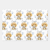 Félicitations Chien Papa Envelopper des feuilles d (Devant 3)