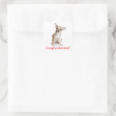 Félicitations Chihuahua Puppy Sticker (Sac)