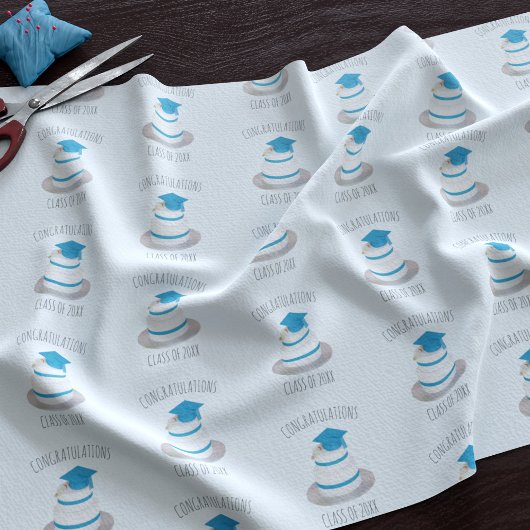 Félicitations Classe de Graduation Tissu bleu