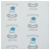 Félicitations Classe de Graduation Tissu bleu (Échantillon)