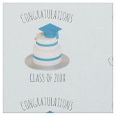 Félicitations Classe de Graduation Tissu bleu (Fermer)
