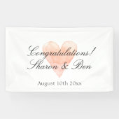 Félicitations classiques Bannière mariage avec coe (Horizontal)