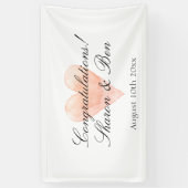 Félicitations classiques Bannière mariage avec coe (Vertical)