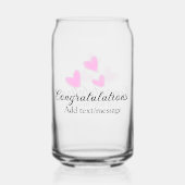 Félicitations cœur rose diplôme aquarelle a (Verso)