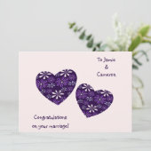 Félicitations Coeurs Modernes Sur Votre Carte Mari (Debout devant)