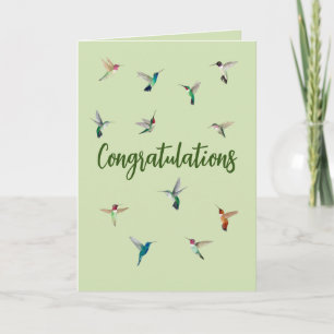 Félicitations Colibris Carte