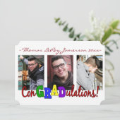 Félicitations Colorées ConGRADulations 3 Carte de (Debout devant)