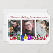 Félicitations Colorées ConGRADulations 3 Carte de (Devant)